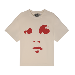 RED LOGO CREAM TSHIRT