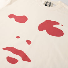 RED LOGO CREAM TSHIRT