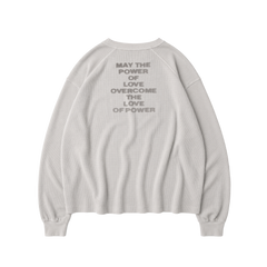 GRAY WAFFLE SWEATER