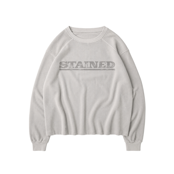 GRAY WAFFLE SWEATER