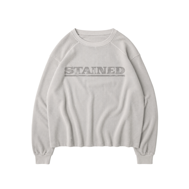 GRAY WAFFLE SWEATER