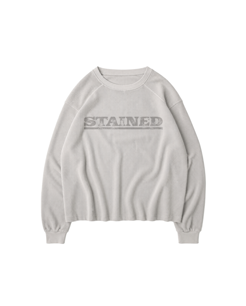 GRAY WAFFLE SWEATER